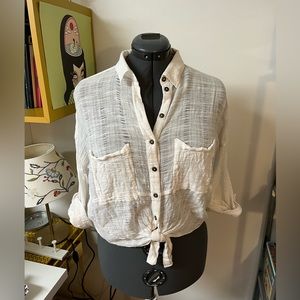 Free people tie up button down